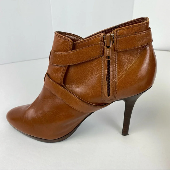 Lauren Ralph Lauren Brown Leather Lorelei Ankle Booties Size 6 - Picture 4 of 16